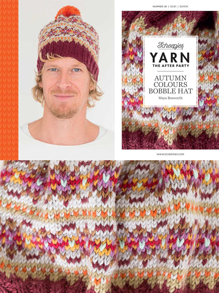 Scheepjes Knitting Pattern 36: Autumn Colours Bobble Hat product image