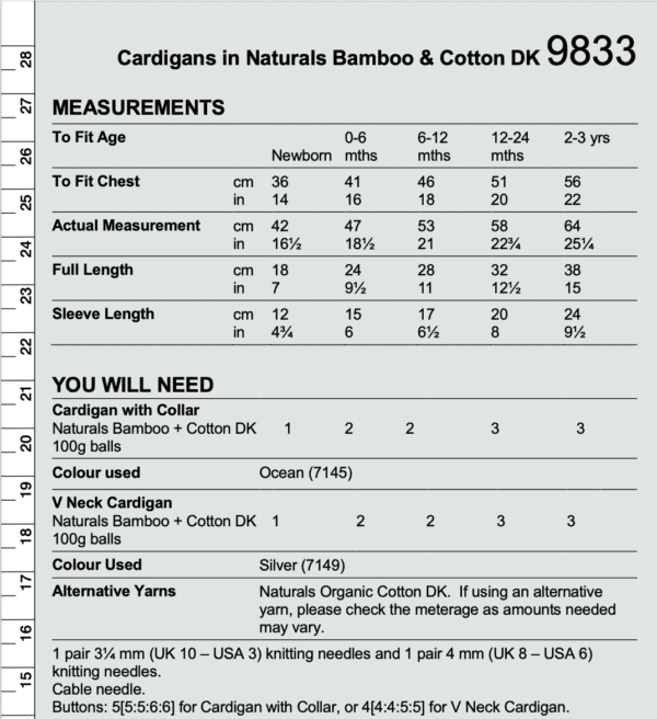 Stylecraft Pattern Naturals Bamboo+Cotton 9833 (download) - Image 2