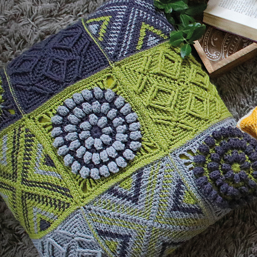 West Yorkshire Spinners Colourlab Crochet Cushion Kit - Green Cushion Kit product image