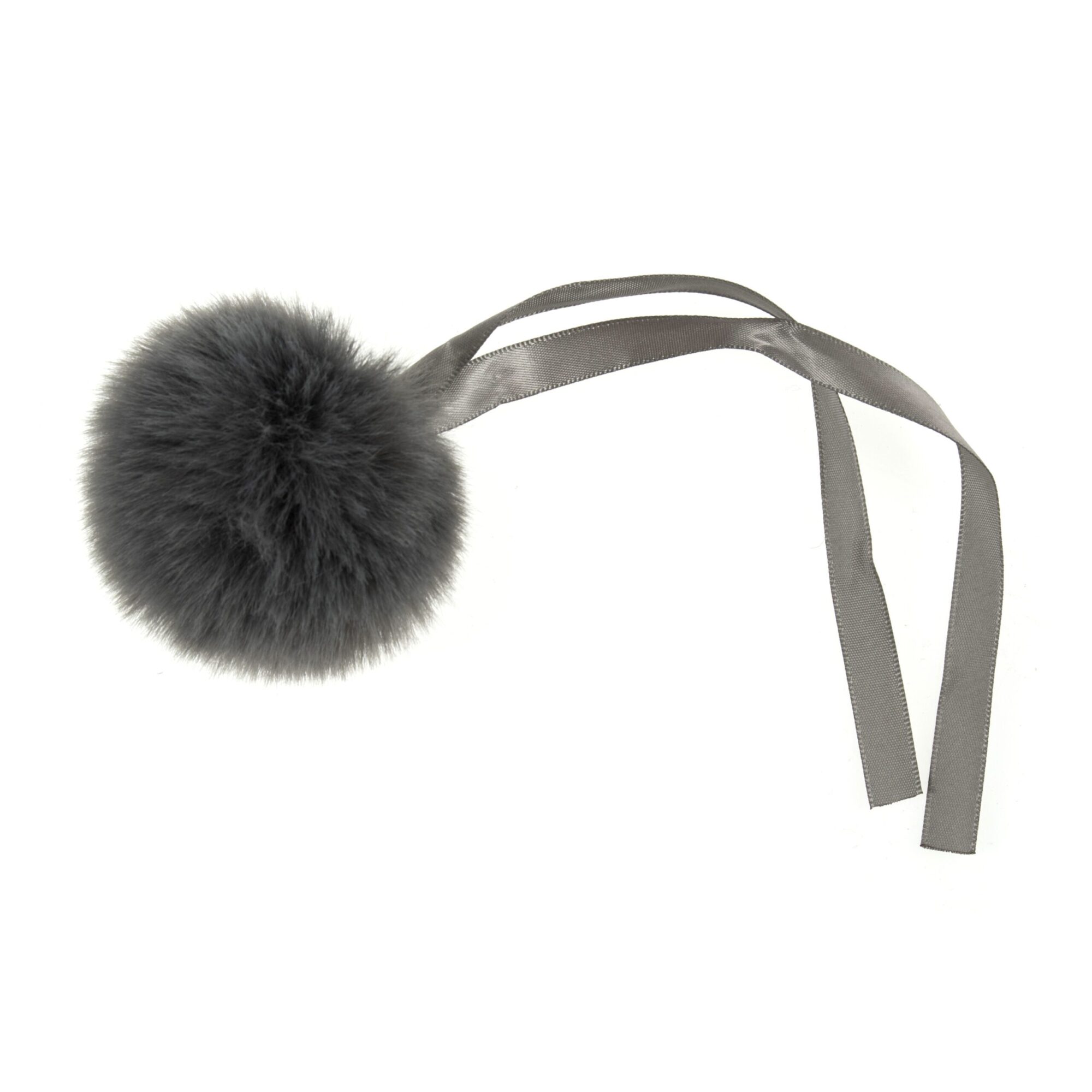 Medium Faux Fur Pom Pom 6cm - Grey product image