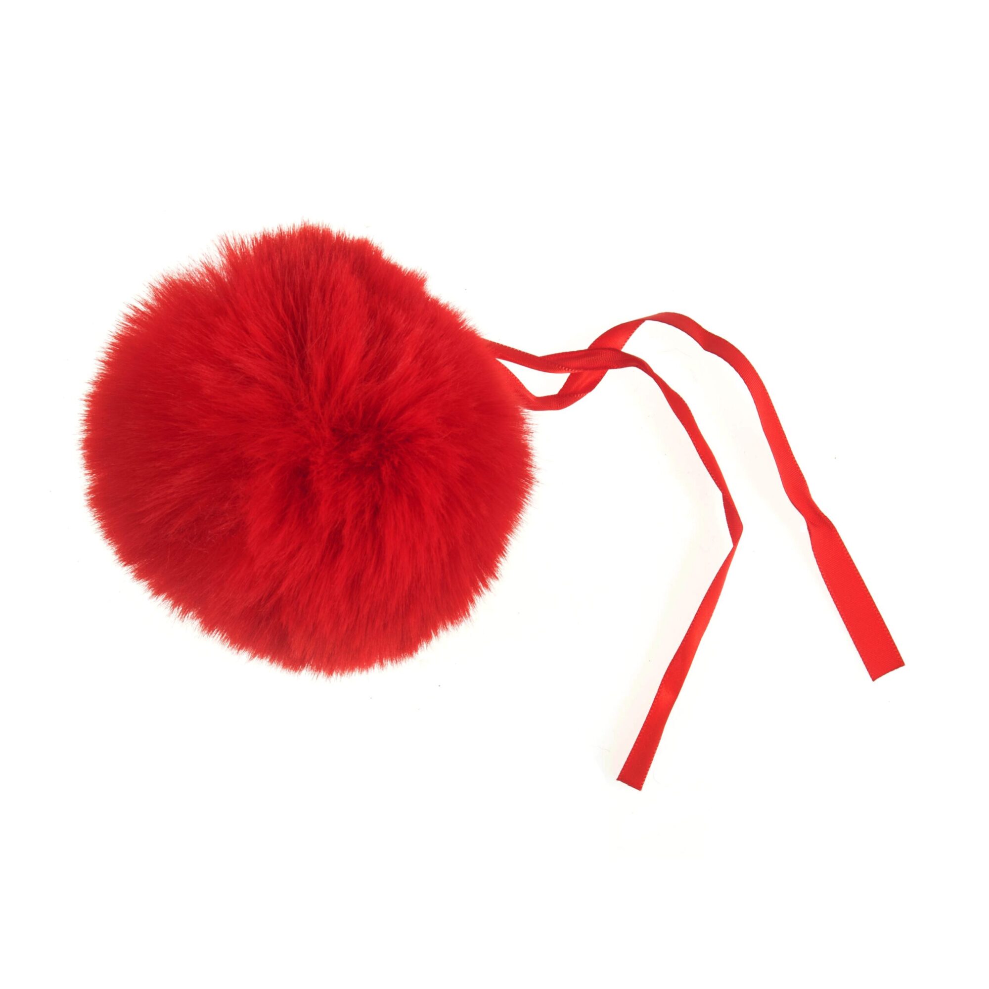 Large Faux Fur Pom Pom 11cm - Red product image