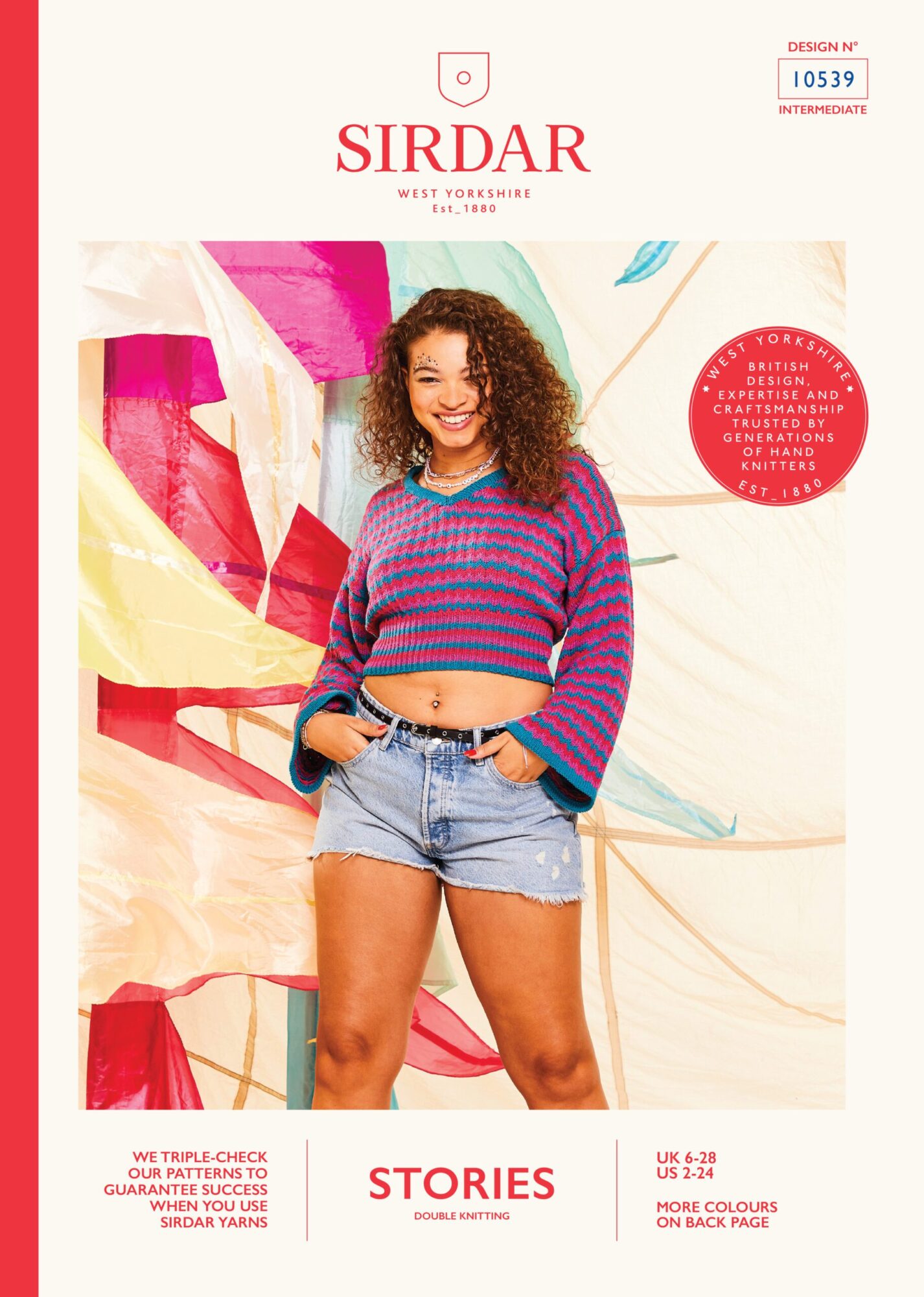 Sirdar Stories Festival 10539 Cow Bell Sleeve Sweater Pattern (download) product image