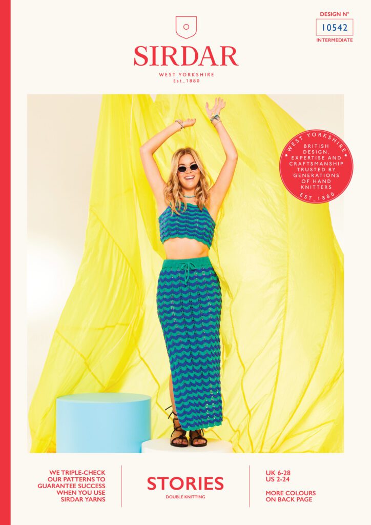 Sirdar Stories Festival 10542 Mic Drop Maxi and Crop Top Pattern (download) product image