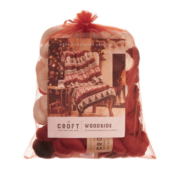 West Yorkshire Spinners Woodside Fair Isle Festive Blanket Kit - Image 2