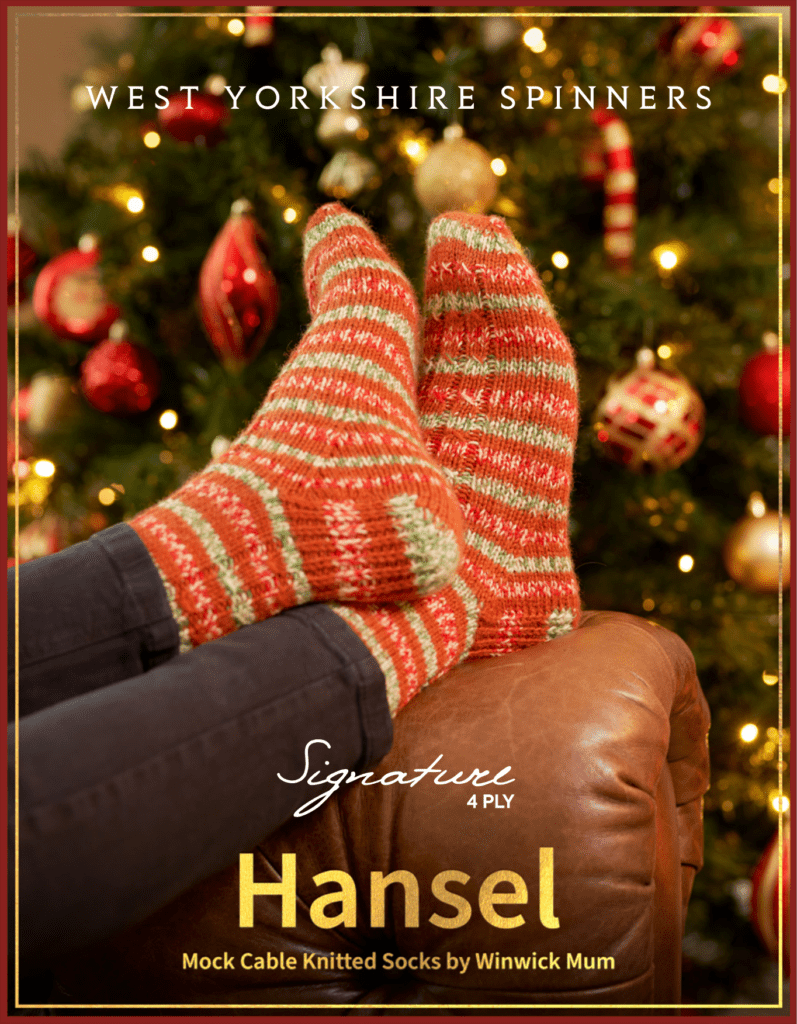 WYS Signature 4ply Hansel Knitted Socks Pattern (free download) product image