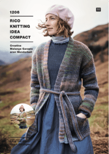 Rico Knitting Idea Compact 1206 Long & Short Cardigan in Creative Melange Garzato Aran Wonderball (download) product image