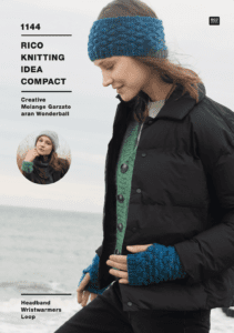 Rico Knitting Idea Compact 1144 Headband, Wristwarmers & Cowl in Creative Melange Garzato Aran Wonderball (download) product image