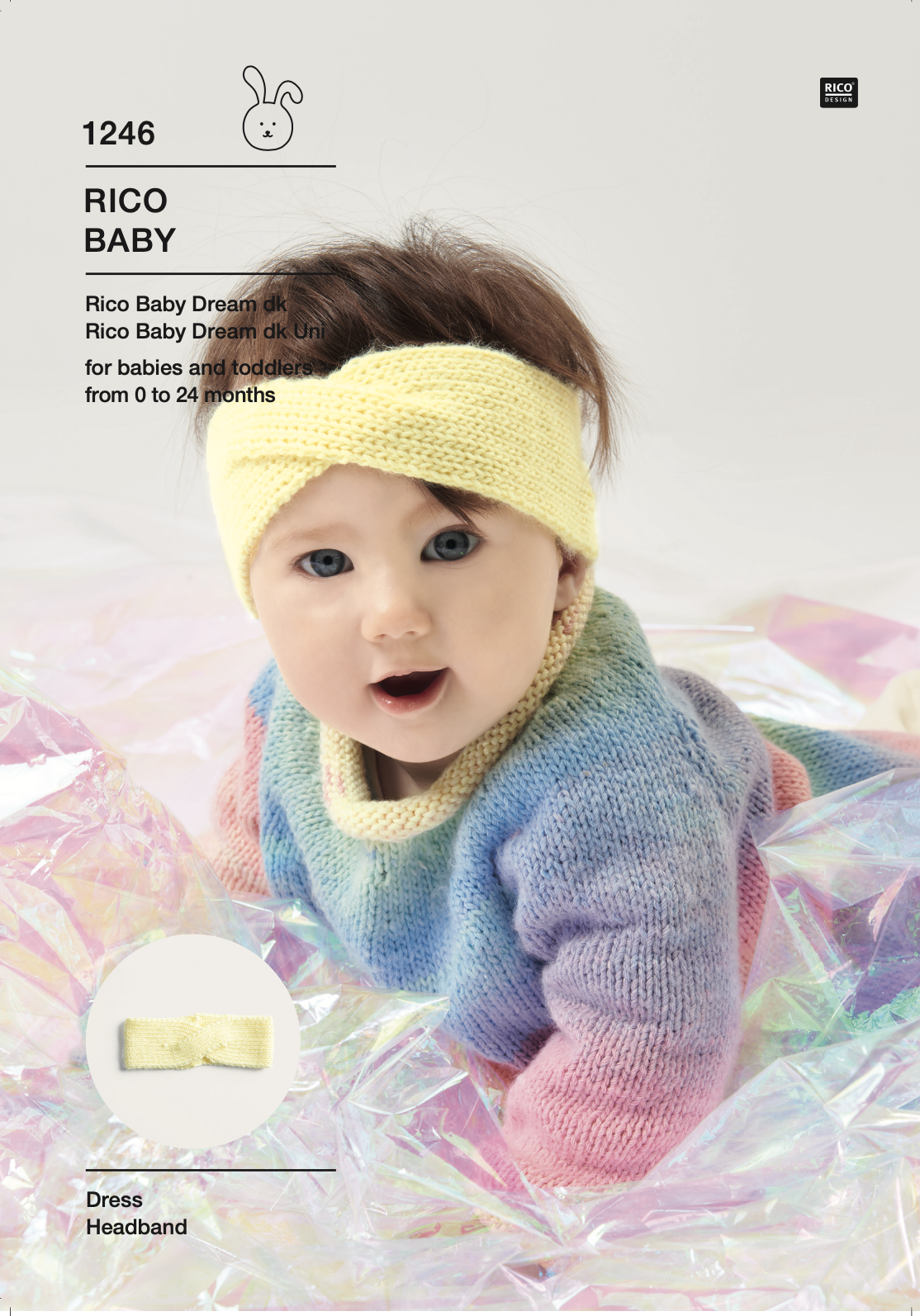 Rico Knitting Idea Compact 1246 Dress & Headband in Baby Dream DK (download) product image