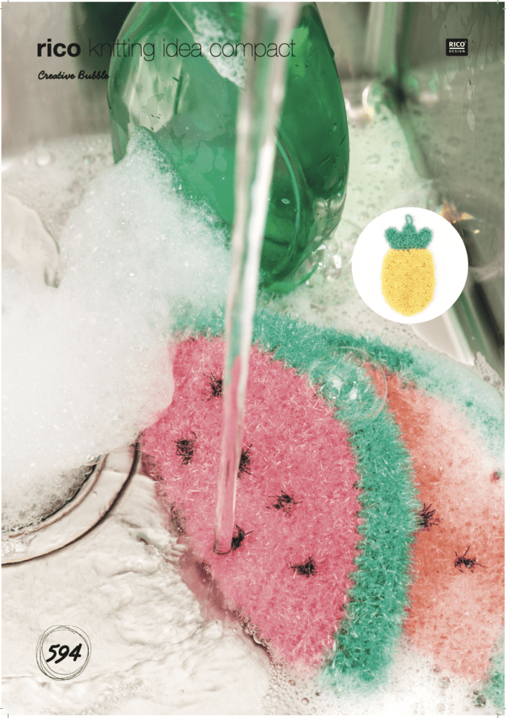 Rico Creative Bubble 594 Crochet Scrubbies - Watermelon, Pineapple & Peach (download) product image