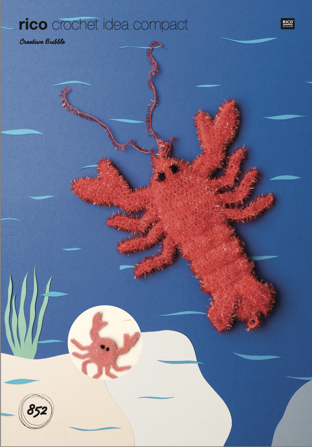 Rico Creative Bubble 552 Crochet Scrubbies - Lobster & Crab (download) product image