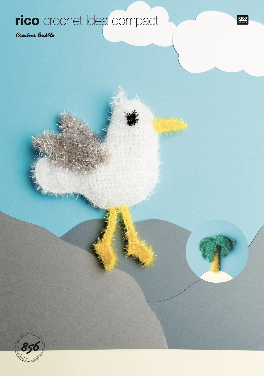 Rico Creative Bubble 856 Crochet Scrubbies - Sea Gull & Palm Tree (download) product image