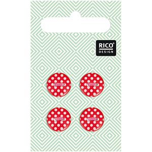 Rico Buttons – Red Dots (4 pack) product image