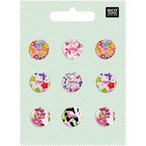 Rico Buttons – Mother of Pearl Floral Mix (9 pack) product image