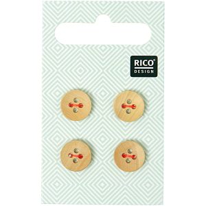 Rico Buttons – Wooden 4 hole (4pack) product image
