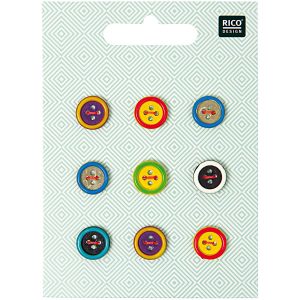 Rico Buttons – Wooden Colourful (9 pack) product image