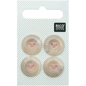 Rico Buttons -Structured Beige (4 pack) product image
