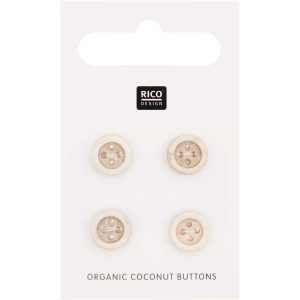 Rico Buttons – Organic Coconut 10mm (4 pack) product image