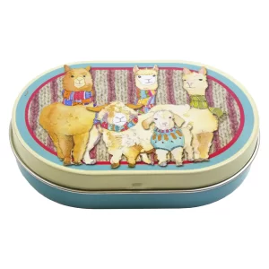Emma Ball – Alpacas & Friends Mini Hinged Oval Tin product image