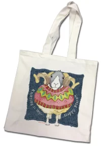 Emma Ball – Knitting Is My Happy Place Cotton Canvas Bag product image