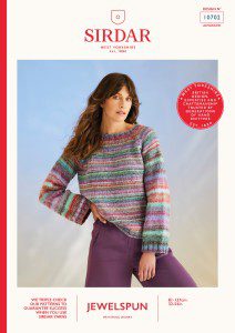 Sirdar Jewelspun Chunky Whirlpool Sweater pattern 10702 (download) product image