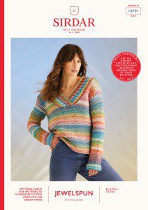 Sirdar Jewelspun Chunky High Tide Sweater pattern 10701 (download) product image