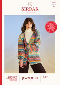 Sirdar Jewelspun Chunky Coral Sleeves Cardigan  pattern 10705 (download) product image