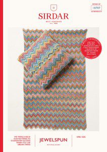 Sirdar Jewelspun Chunky Ripples Blanket And Cushion pattern 10707 (download) product image