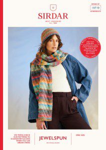 Sirdar Jewelspun Chunky Sea Breeze Hat And Scarf pattern 10710 (download) product image