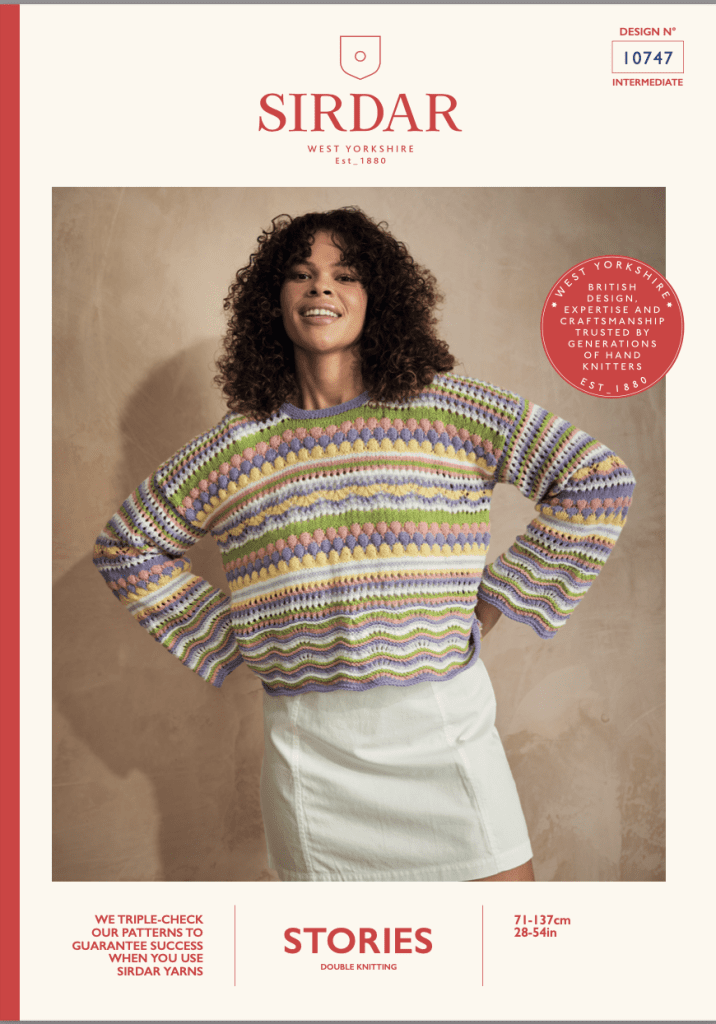 Sirdar Stories DK Cityzen Cropped Sweater pattern 10747 (download) product image