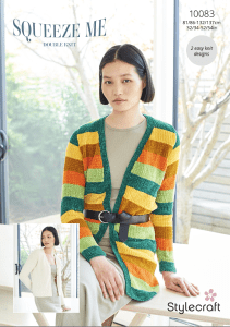 Stylecraft ‘Squeeze Me’ Cardigan Pattern 10083 (download) product image