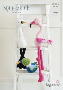 Stylecraft ‘Squeeze Me’ Crochet Flamingo, Swan and Duck 10086 (download) product image
