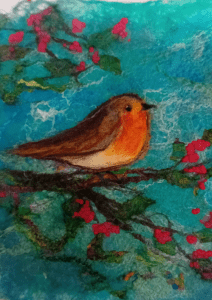 ‘Wee Robin’ Felting Workshop with Textile Artist Andrea Hayes 07/12/24 1.30pm to 4.30pm (TICKET) [1 place left] product image