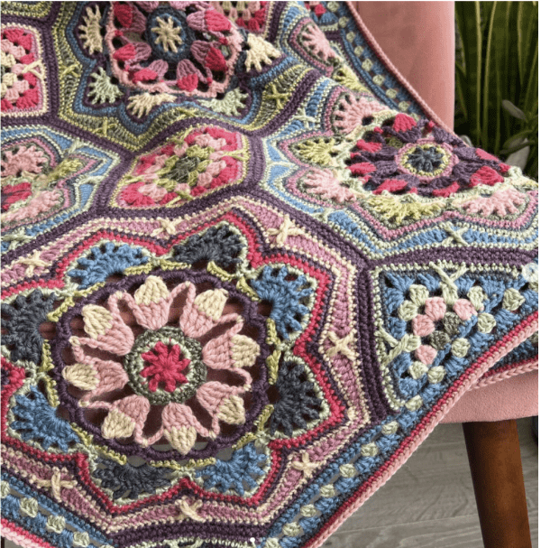 Persian Tiles - Peppercorn Blanket Kit Janie Crow (Yarn & Pattern)