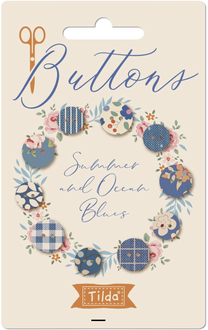 Tilda Buttons – Summer 10 & 12mm (10 pack)