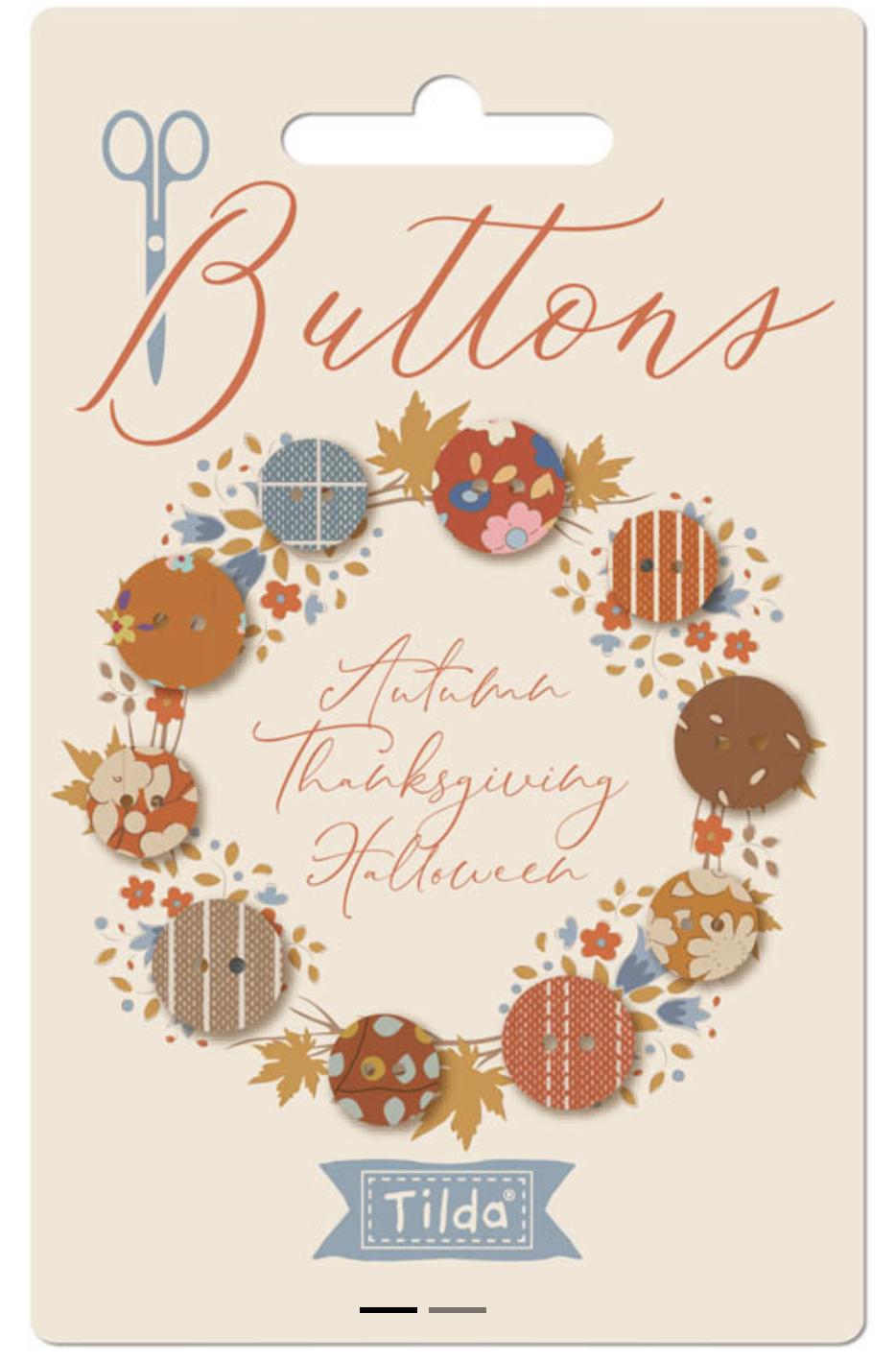 Tilda Buttons – Autumn 10 & 12mm (10 pack)