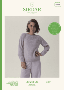 Sirdar Loveful Bio Blend DK – Scallop Shell Yoke Sweater pattern 10908 (download) product image