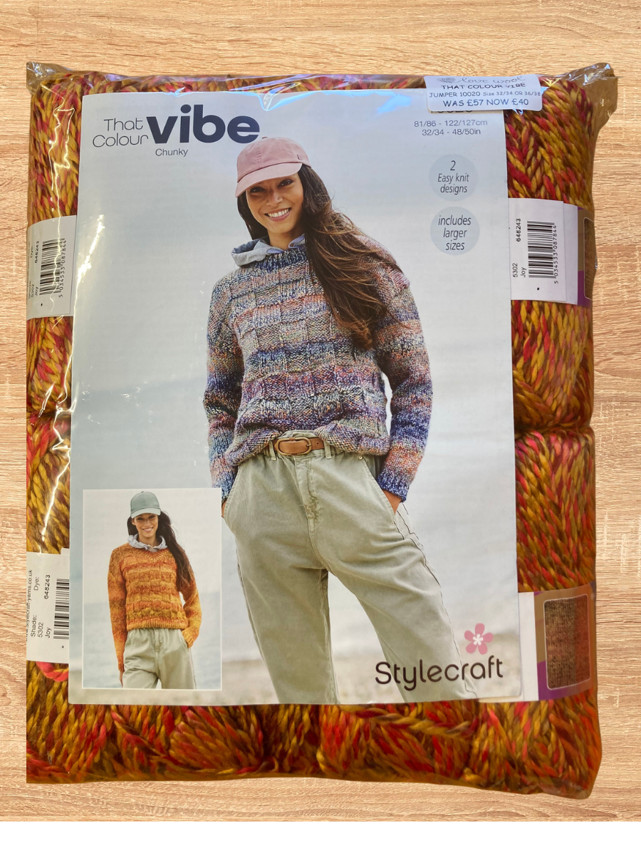 Yarn Parcel Knitting Kit – Stylecraft Vibe Chunky Jumper Size 32/34 or 36/38 product image
