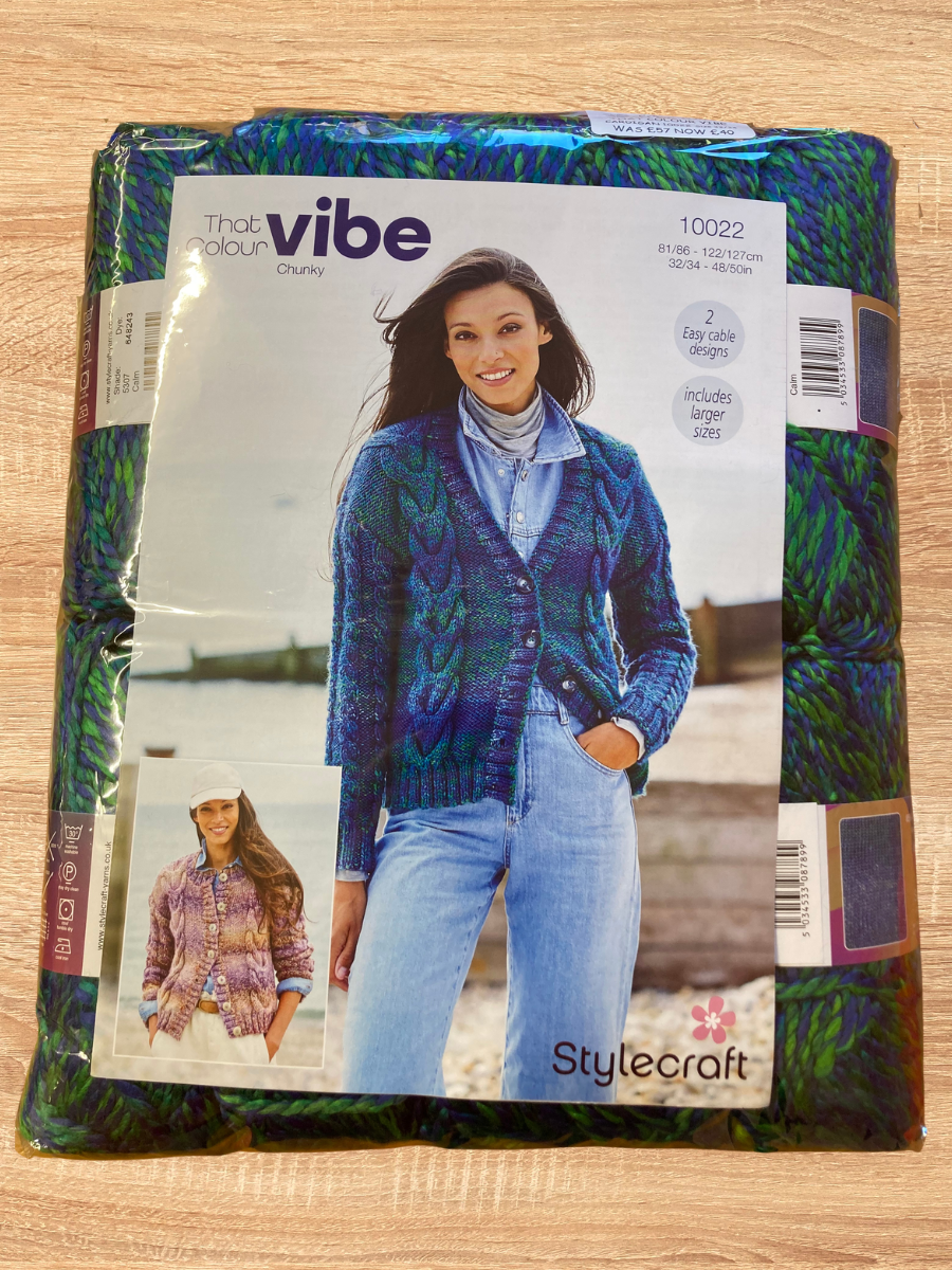 Yarn Parcel Knitting Kit – Stylecraft Vibe Chunky Cardigan Size 32/34 product image