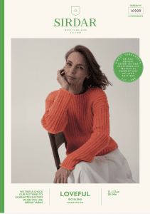 Sirdar Loveful Bio Blend DK – Trumpet Flower Rib pattern 10909 (download) product image