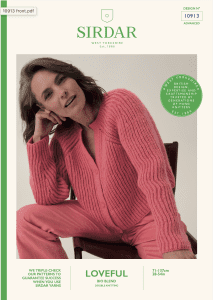 Sirdar Loveful Bio Blend DK – Root System Rib Cardigan pattern 10913 (download) product image