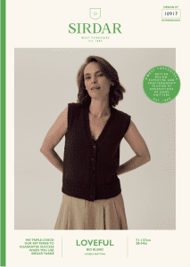 Sirdar Loveful Bio Blend DK – Beehive Rib Vest Pattern 10917 (download) product image