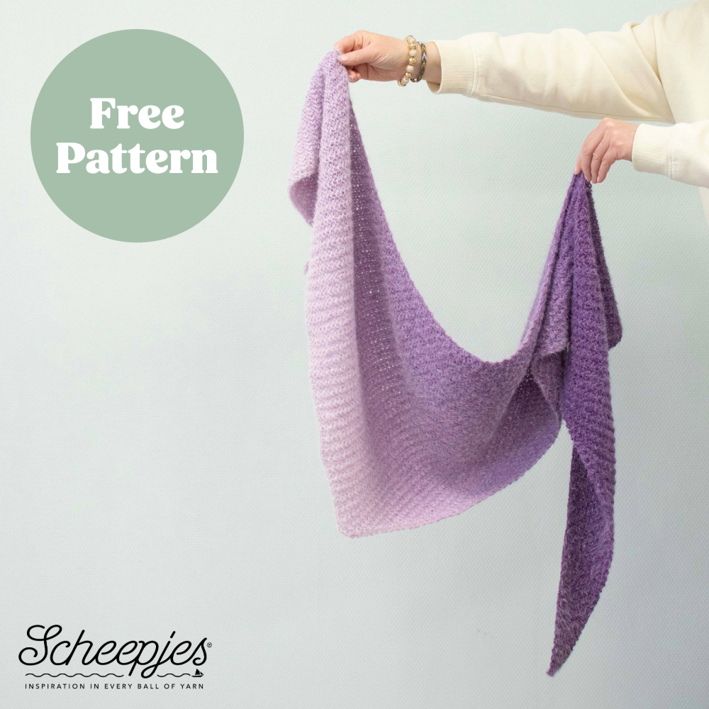 Scheepjes Snow Crystal Shawl Knitting Pattern (free download) product image
